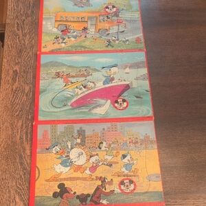 Vintage Disney Children's Puzzles Lot Of 3